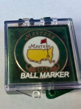 Masters Green and Yellow Ball Marker Case with Clear Cover